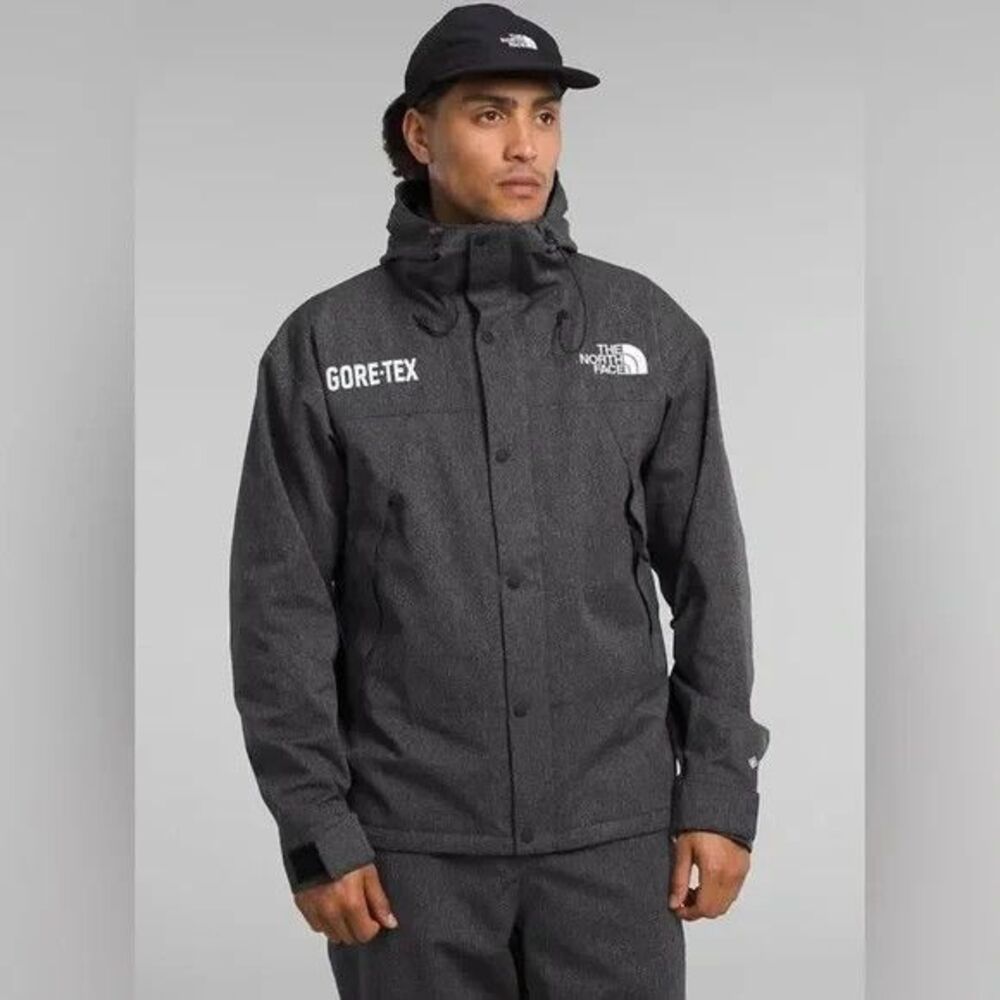 The‎ North Face Men's GTX Mountain Zip Up Hooded Jacke Black Denim SZ XXL $450